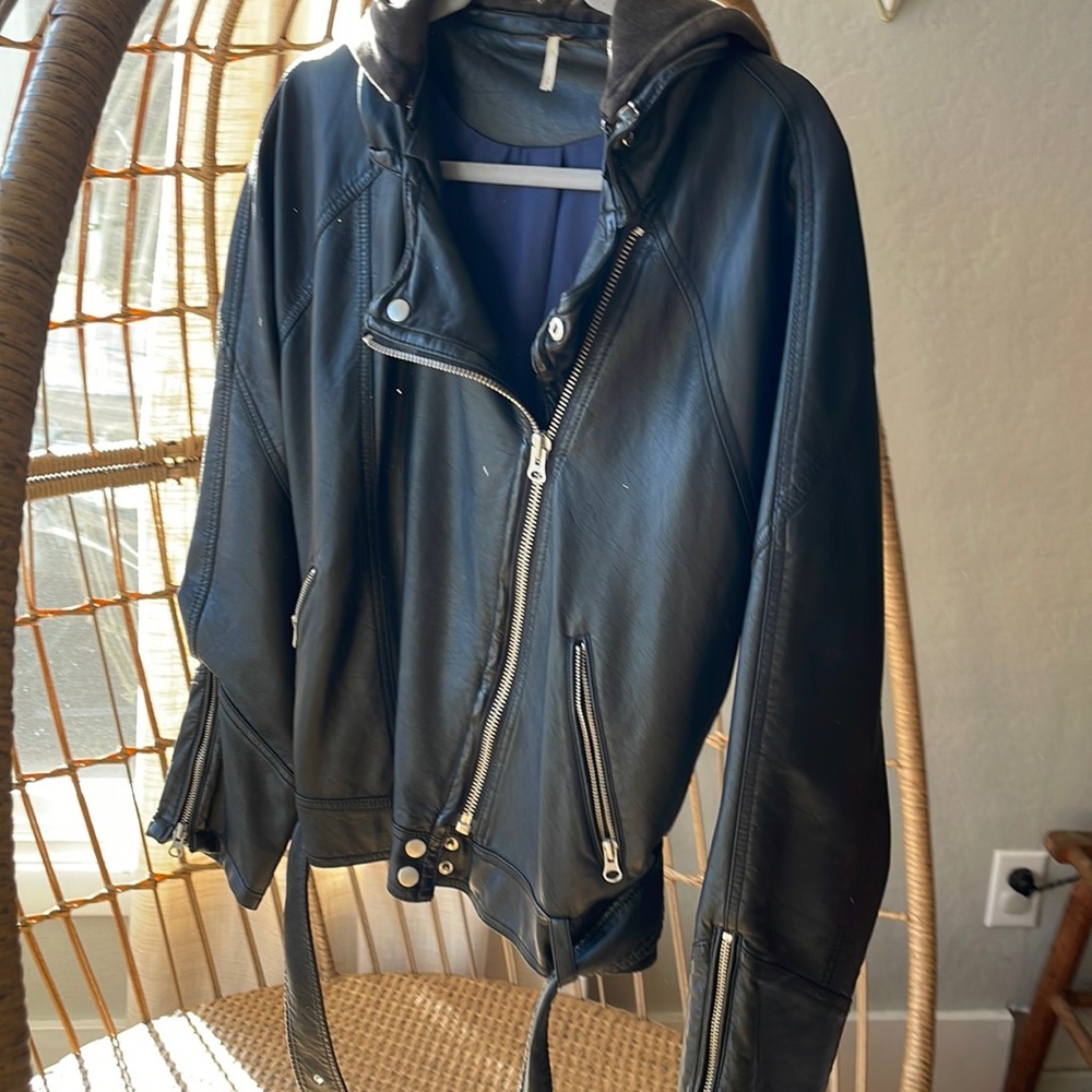 Free people vegan leather jacket